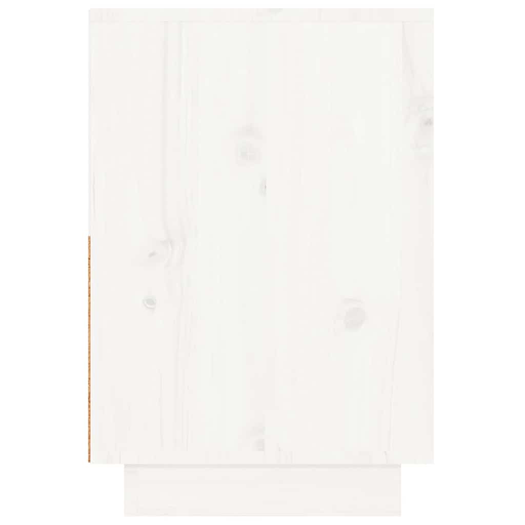 Nattbord 2 stk hvit 60x34x51 cm heltre furu