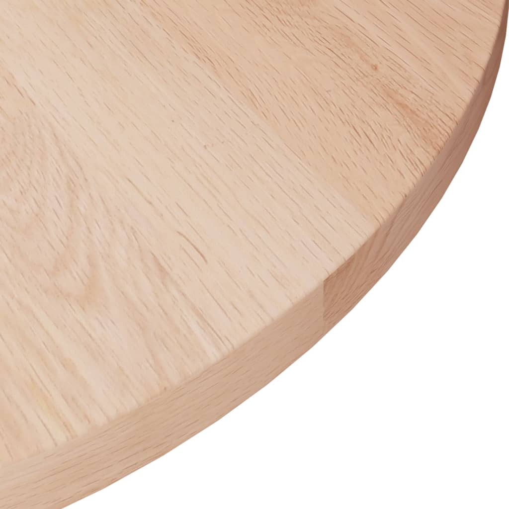Rund bordplate Ø30x1,5 cm ubehandlet heltre eik vidaXL