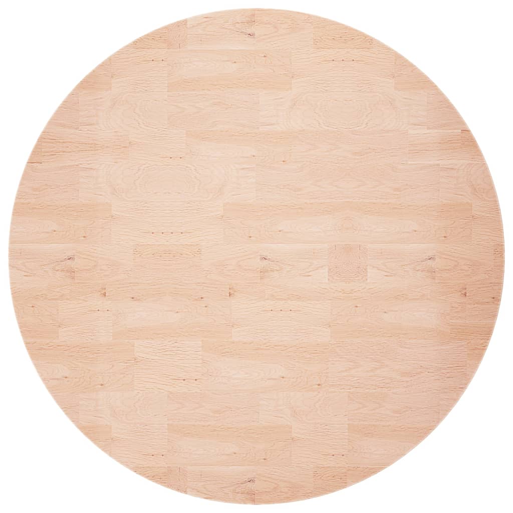 Rund bordplate Ø80x1,5 cm ubehandlet heltre eik
