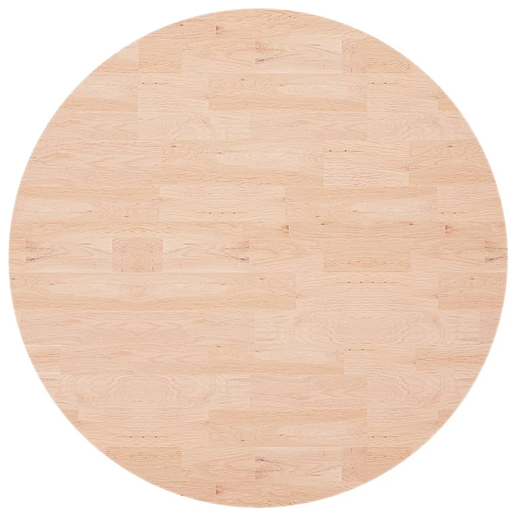 Rund bordplate Ø90x1,5 cm ubehandlet heltre eik