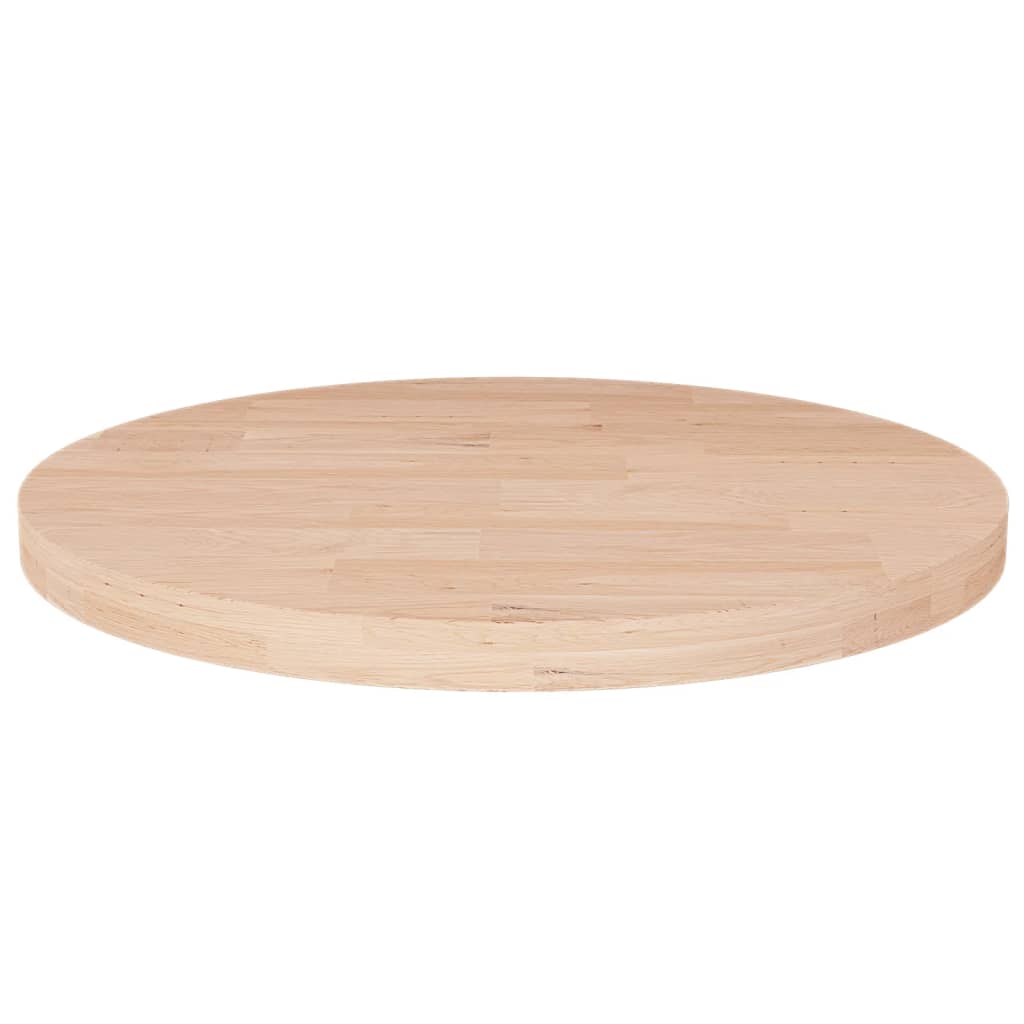 Rund bordplate Ø40x2,5 cm ubehandlet heltre eik