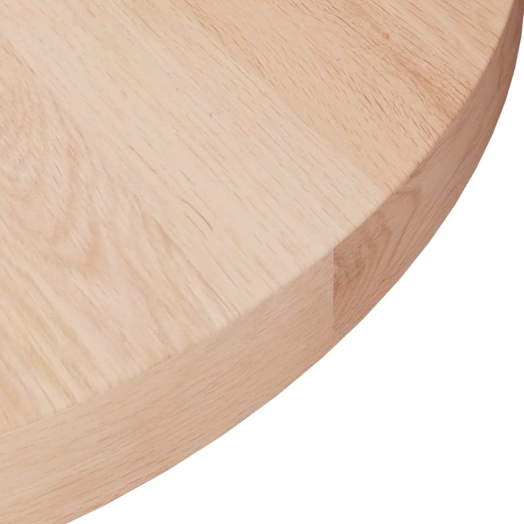 Rund bordplate Ø40x2,5 cm ubehandlet heltre eik