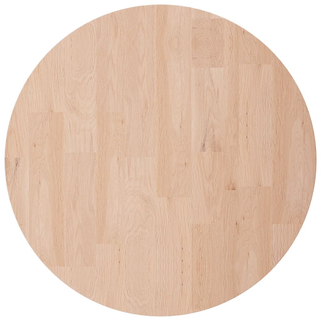 Rund bordplate Ø50x4 cm ubehandlet heltre eik