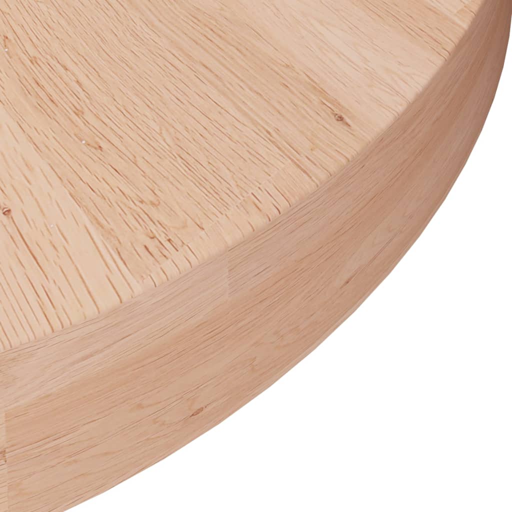 Rund bordplate Ø50x4 cm ubehandlet heltre eik