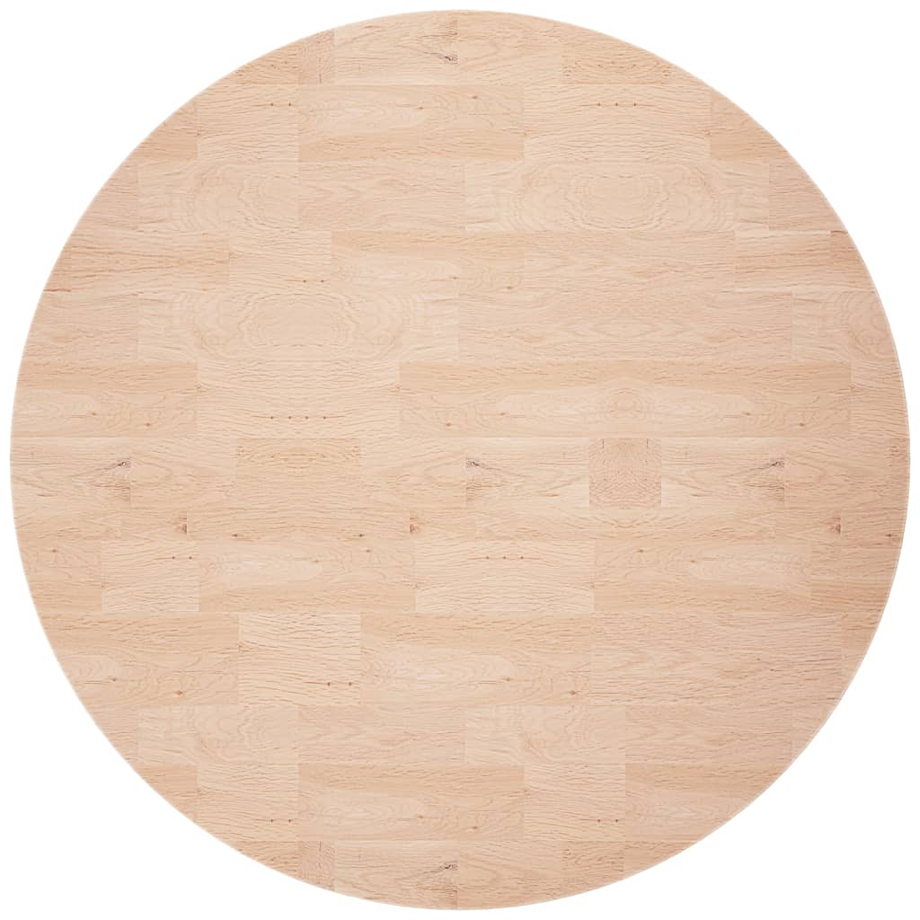 Rund bordplate Ø70x4 cm ubehandlet heltre eik