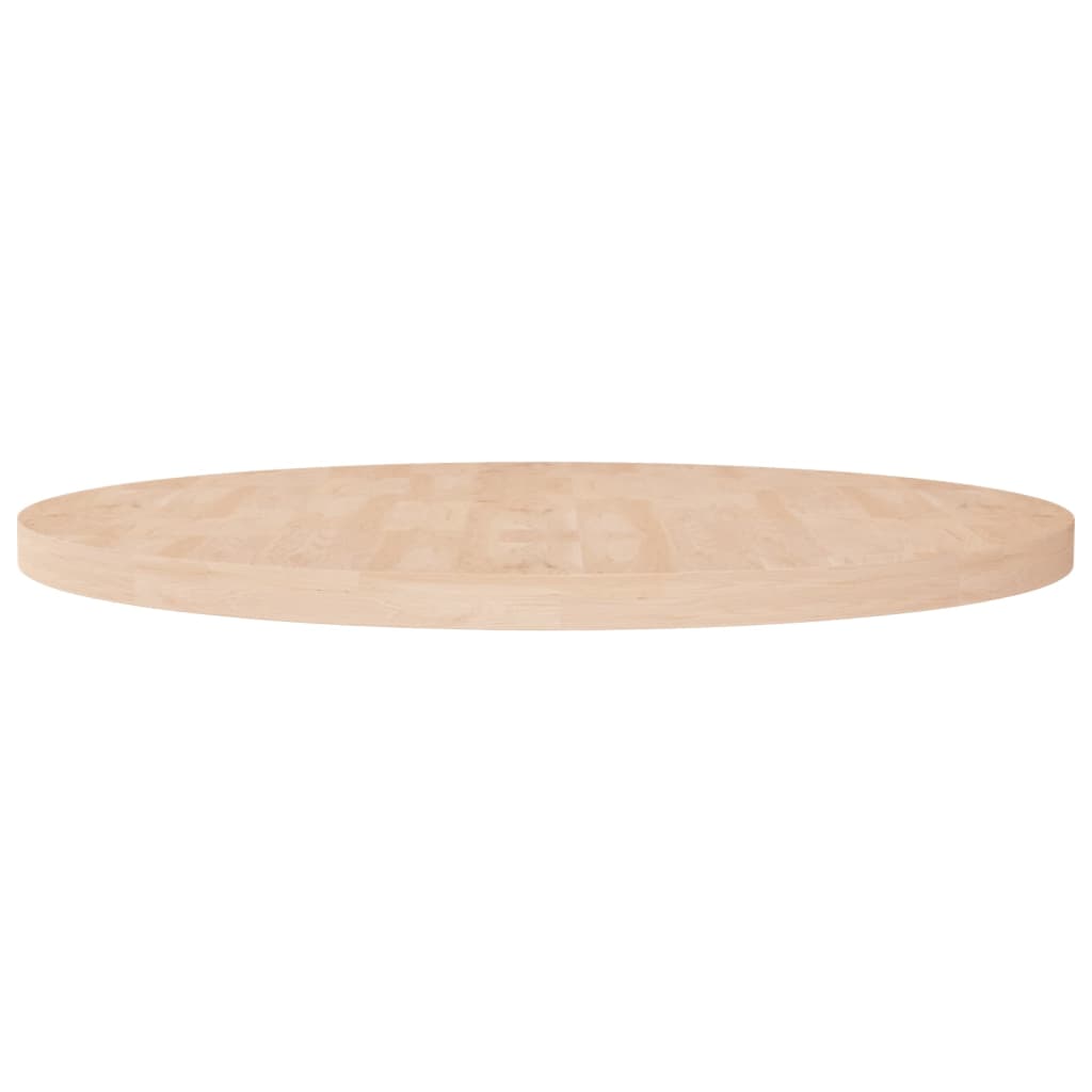 Rund bordplate Ø90x4 cm ubehandlet heltre eik