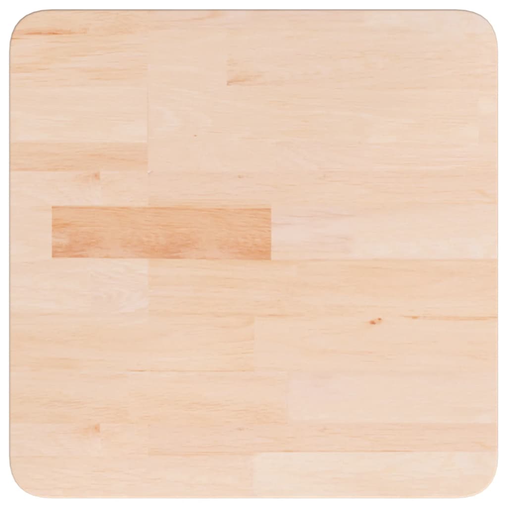 Firkantet bordplate 40x40x2,5 cm ubehandlet heltre eik