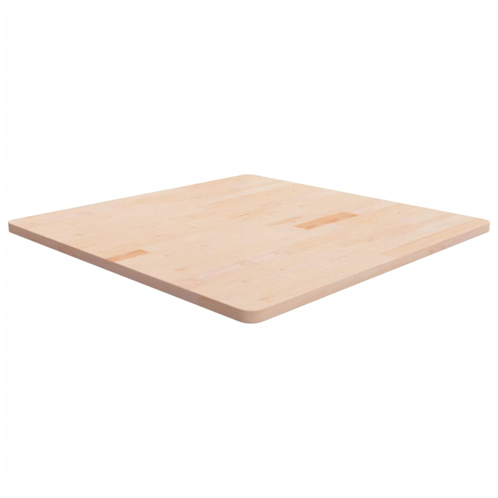 Firkantet bordplate 90x90x2,5 cm ubehandlet heltre eik vidaXL