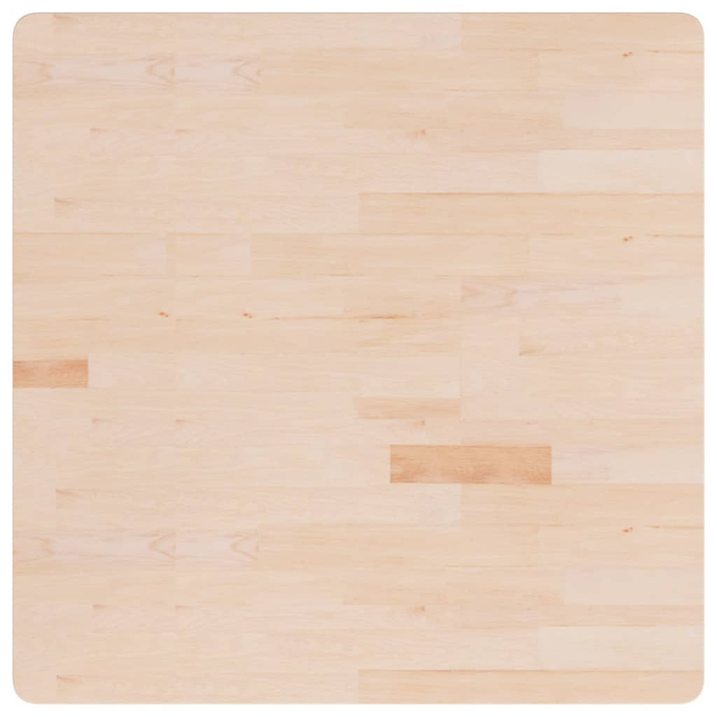 Firkantet bordplate 90x90x2,5 cm ubehandlet heltre eik vidaXL