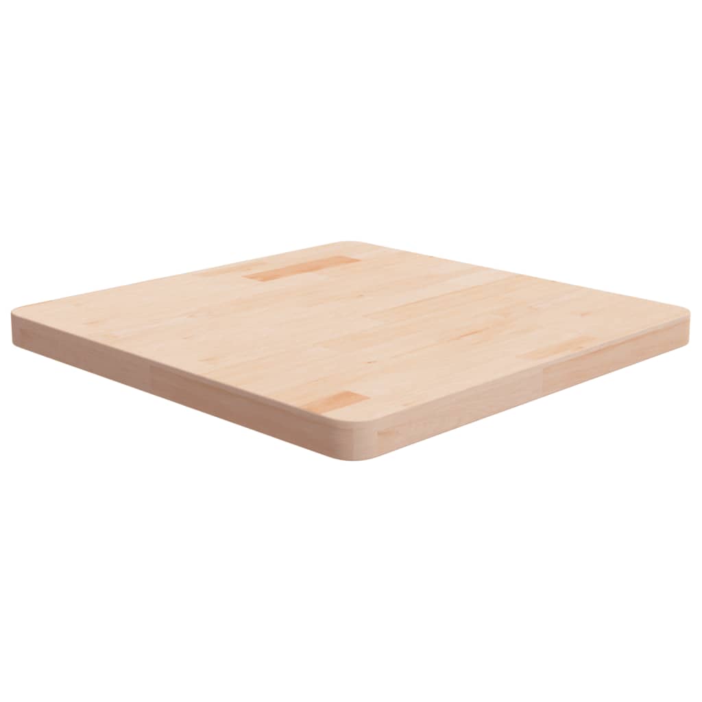 Firkantet bordplate 60x60x4 cm ubehandlet heltre eik