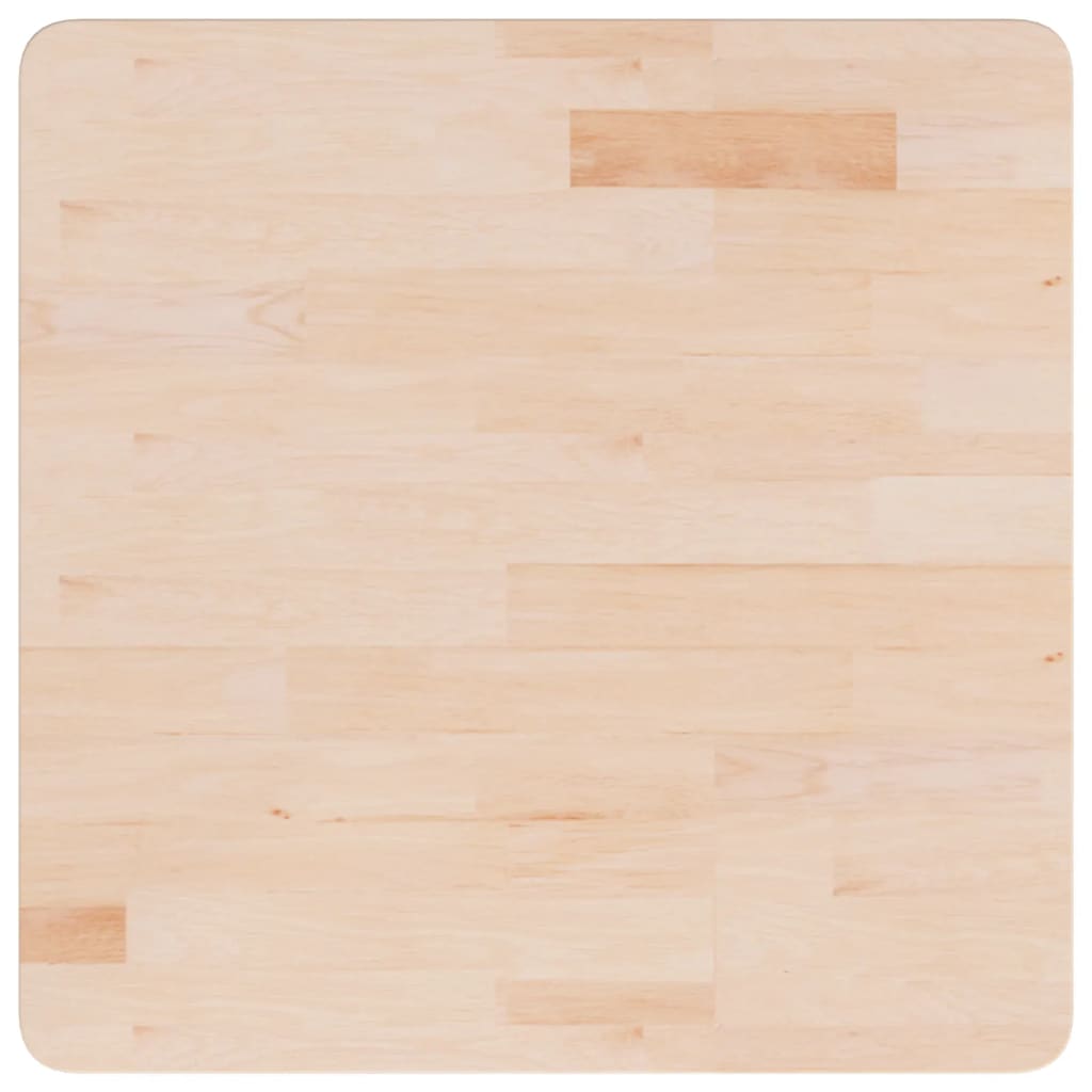 Firkantet bordplate 60x60x4 cm ubehandlet heltre eik