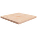 Firkantet bordplate 70x70x4 cm ubehandlet heltre eik