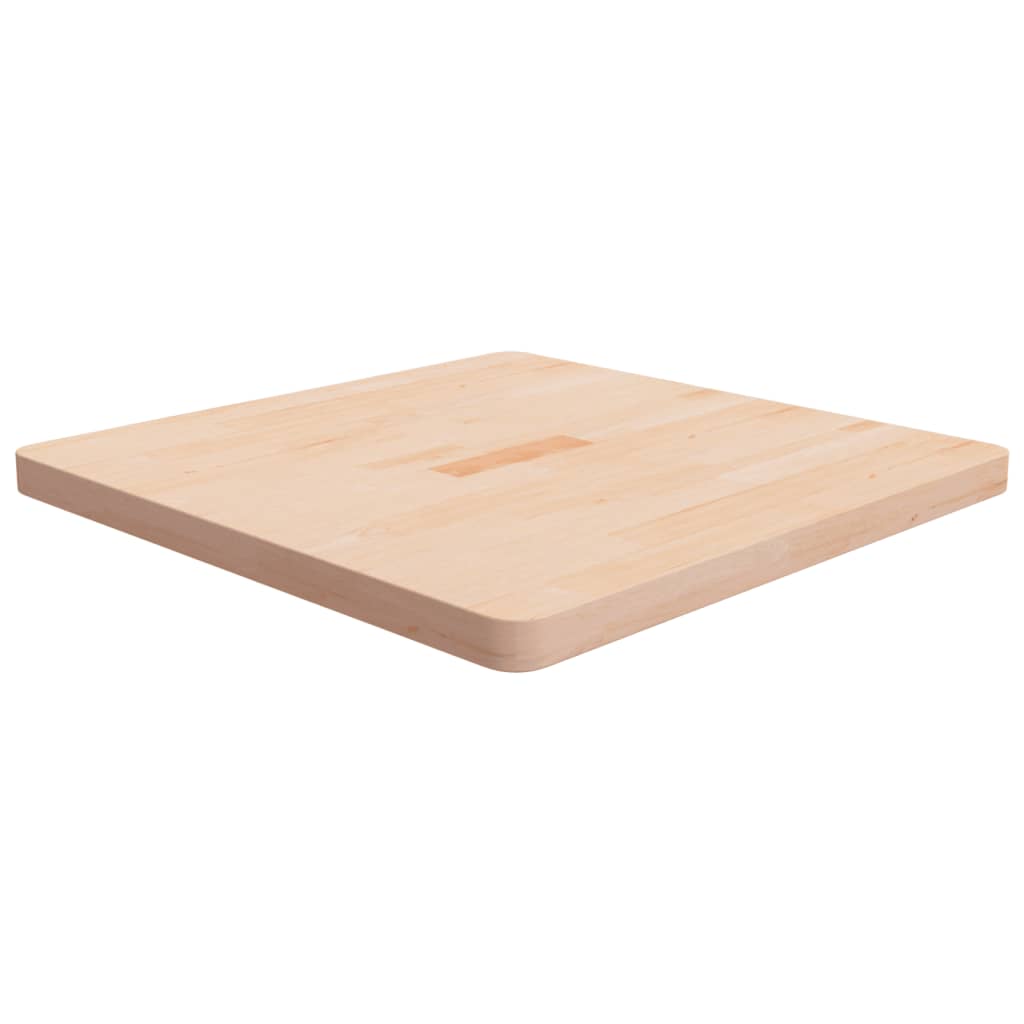Firkantet bordplate 70x70x4 cm ubehandlet heltre eik