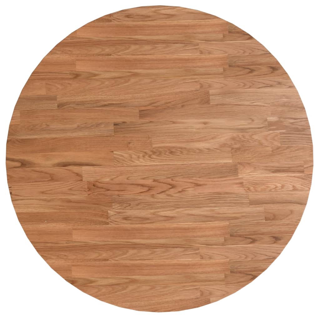 Rund bordplate lysebrun Ø60x1,5 cm behandlet heltre eik
