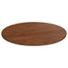Rund bordplate mørkebrun Ø60x1,5 cm behandlet heltre eik