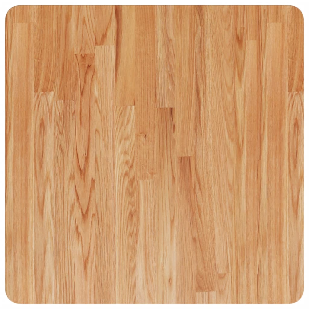 Firkantet bordplate lysebrun 60x60x1,5 cm behandlet heltre eik vidaXL