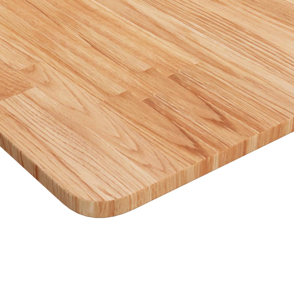 Firkantet bordplate lysebrun 70x70x1,5 cm behandlet heltre eik vidaXL