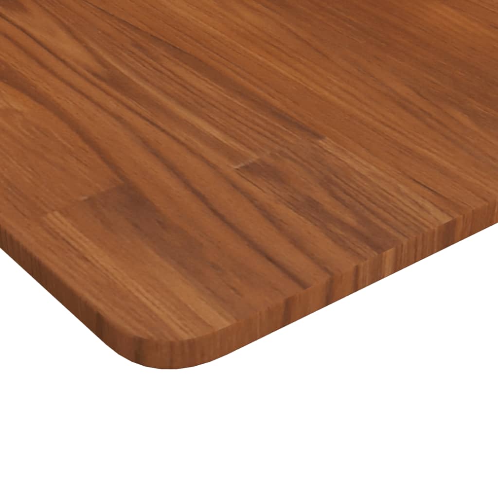 Firkantet bordplate mørkebrun 60x60x1,5 cm behandlet heltre eik