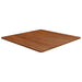 Firkantet bordplate mørkebrun 80x80x1,5 cm behandlet heltre eik