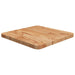 Firkantet bordplate lysebrun 40x40x2,5 cm behandlet heltre eik