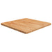 Firkantet bordplate lysebrun 60x60x2,5 cm behandlet heltre eik