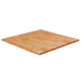 Firkantet bordplate lysebrun 80x80x2,5 cm behandlet heltre eik