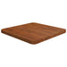 Firkantet bordplate mørkebrun 40x40x2,5 cm behandlet heltre eik