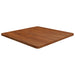 Firkantet bordplate mørkebrun 70x70x2,5 cm behandlet heltre eik