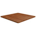 Firkantet bordplate mørkebrun 80x80x2,5 cm behandlet heltre eik