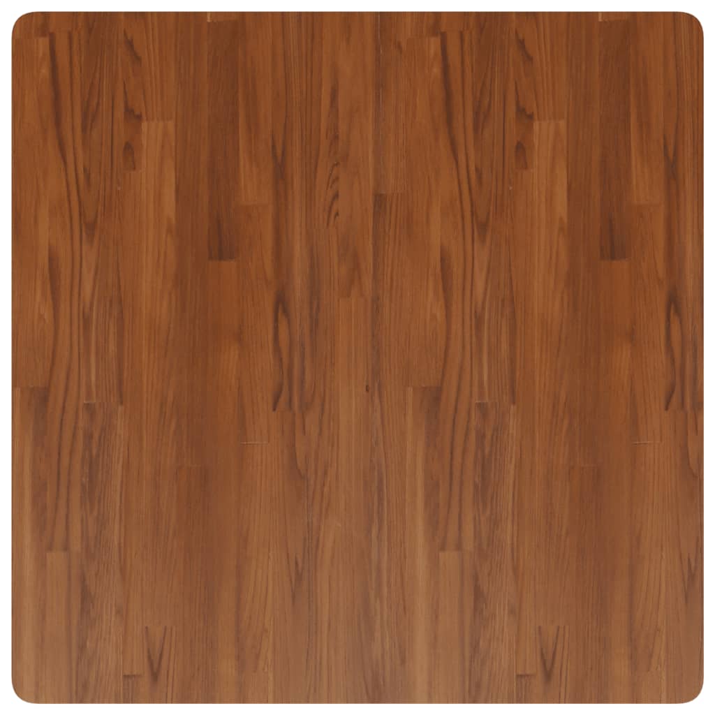 Firkantet bordplate mørkebrun 90x90x2,5 cm behandlet heltre eik vidaXL
