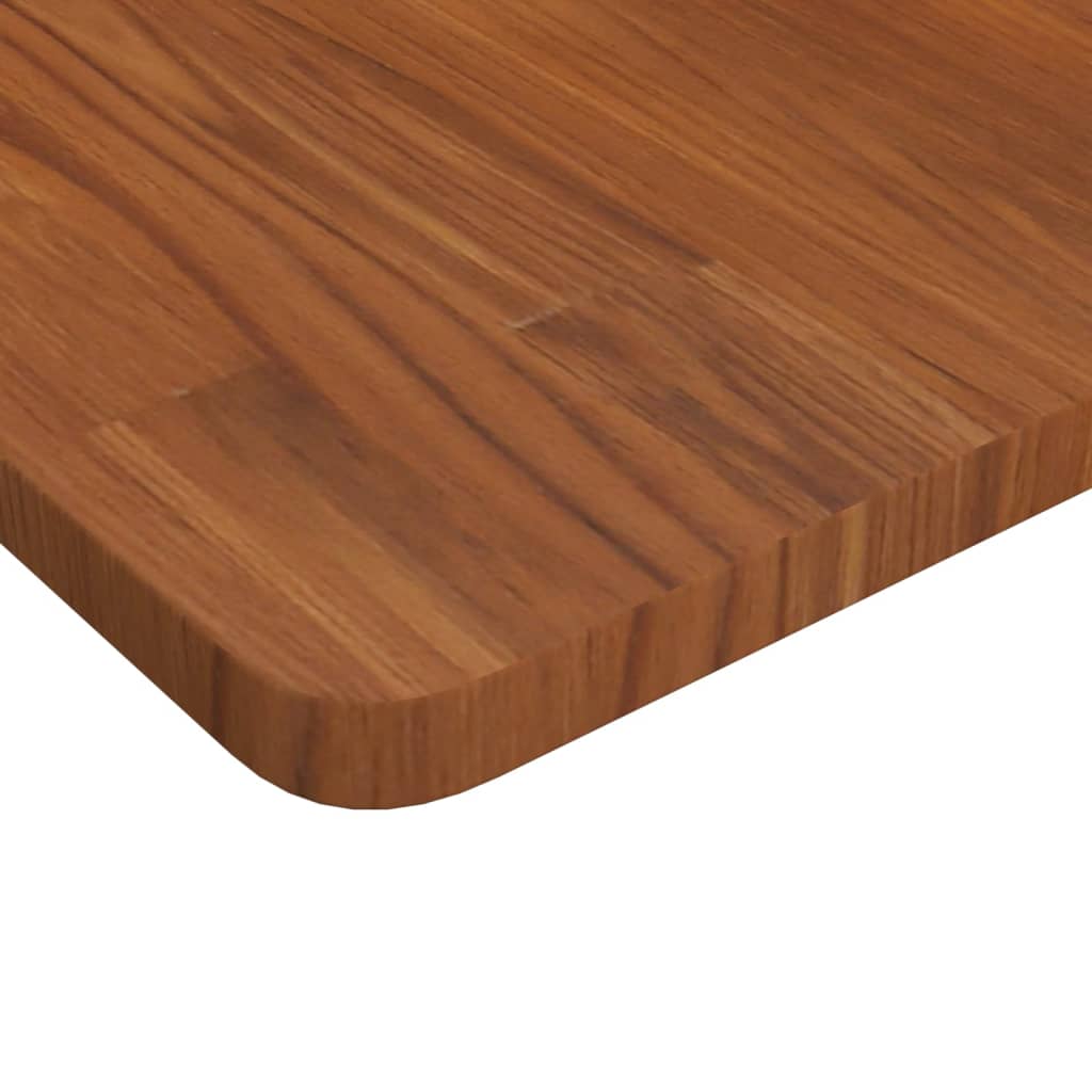 Firkantet bordplate mørkebrun 90x90x2,5 cm behandlet heltre eik vidaXL