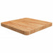 Firkantet bordplate lysebrun 50x50x4 cm behandlet heltre eik