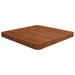 Firkantet bordplate mørkebrun 50x50x4 cm behandlet heltre eik