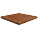 Firkantet bordplate mørkebrun 70x70x4 cm behandlet heltre eik