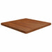Firkantet bordplate mørkebrun 80x80x4 cm behandlet heltre eik