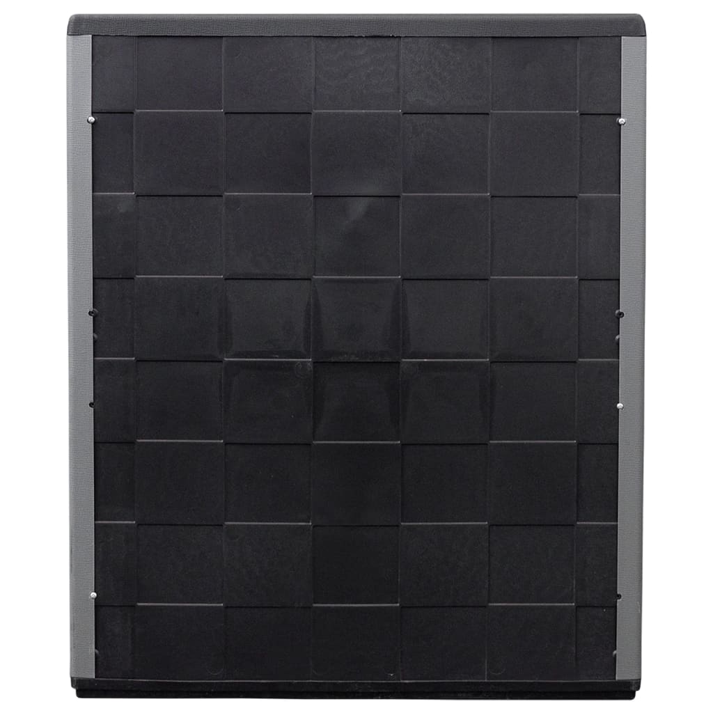 Oppbevaringsskap for hage grå og svart 68x37x84 cm PP