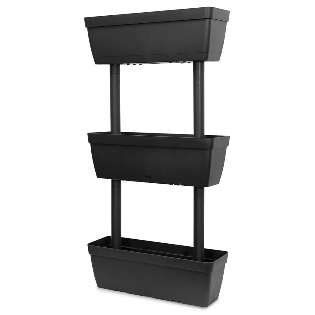 Plantekasser 3 stk 100 cm antrasitt