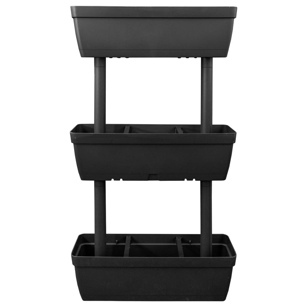 Plantekasser 3 stk 100 cm antrasitt