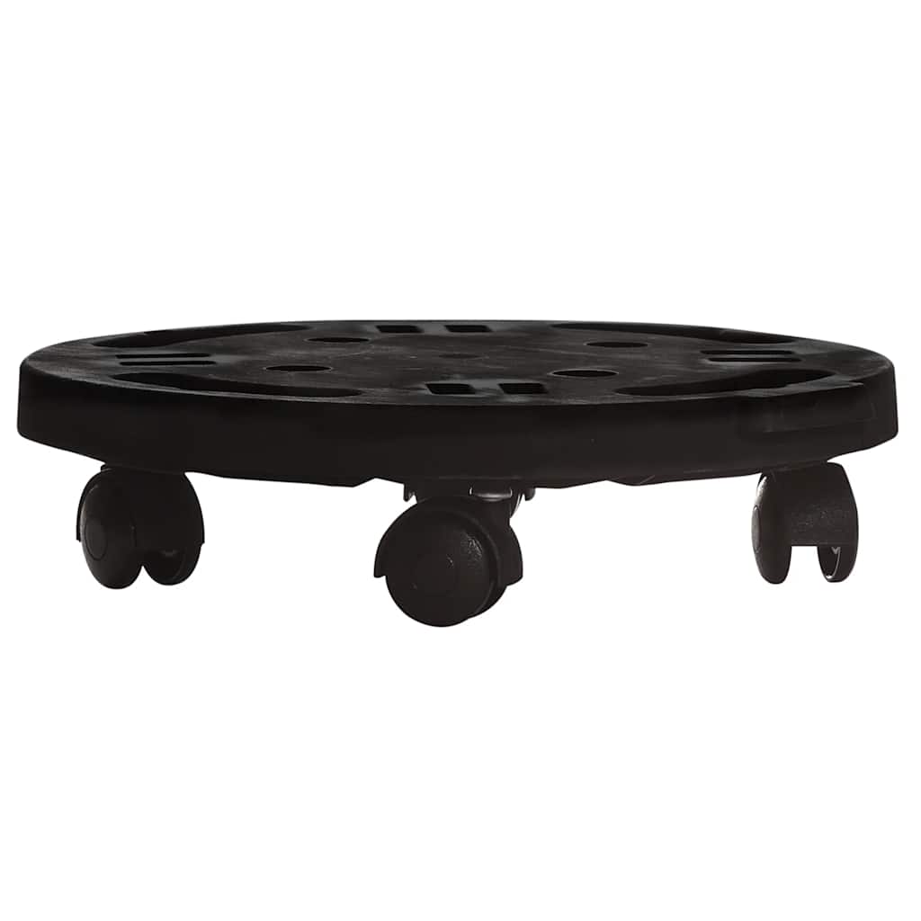 Plantetraller med hjul 30 cm diameter svart 170 kg