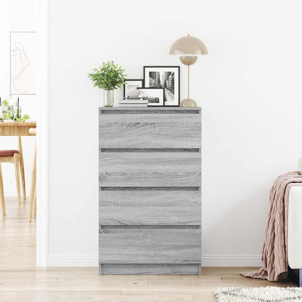 Skjenk grå sonoma 60x35x98,5 cm konstruert tre vidaXL