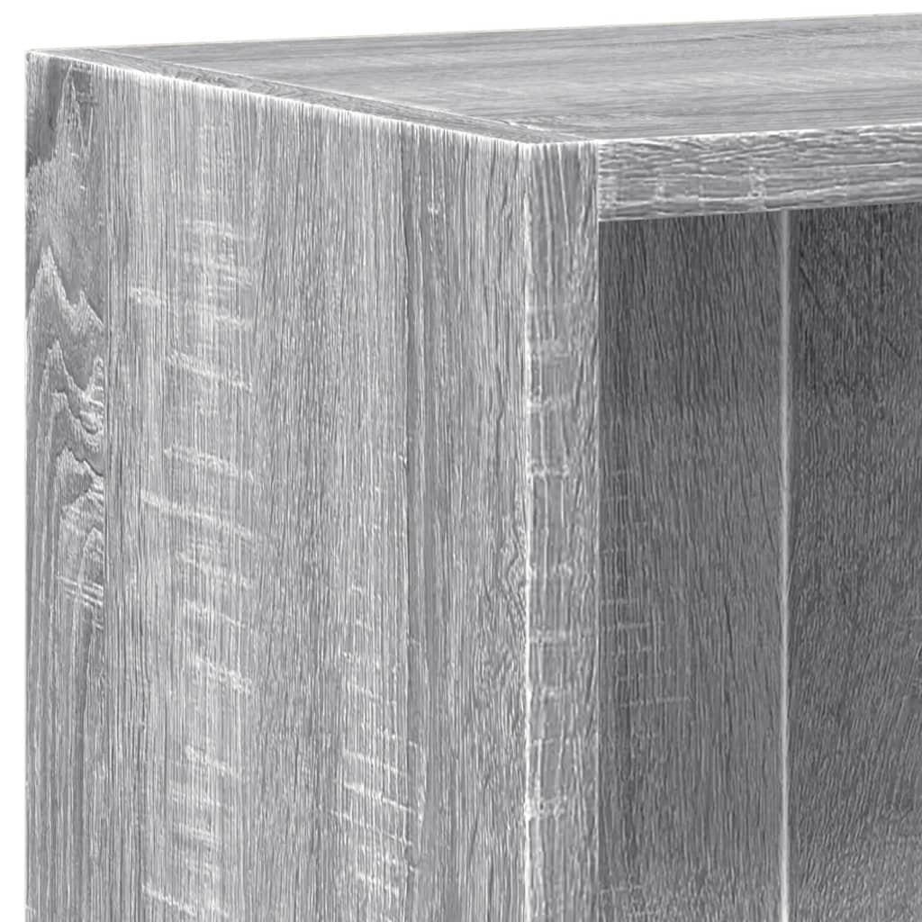 Bokhylle grå sonoma 60x24x76 cm konstruert tre