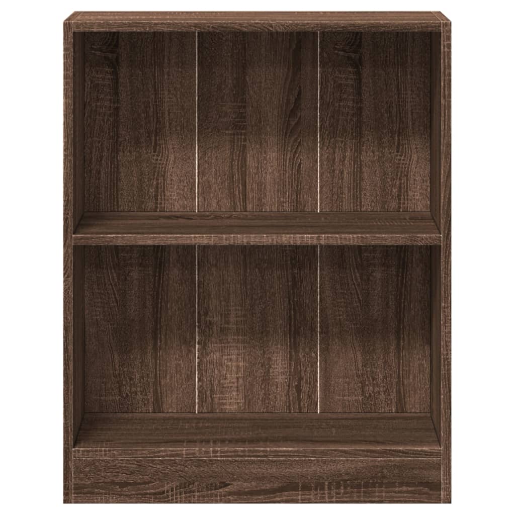 Bokhylle brun eik 60x24x76 cm konstruert tre