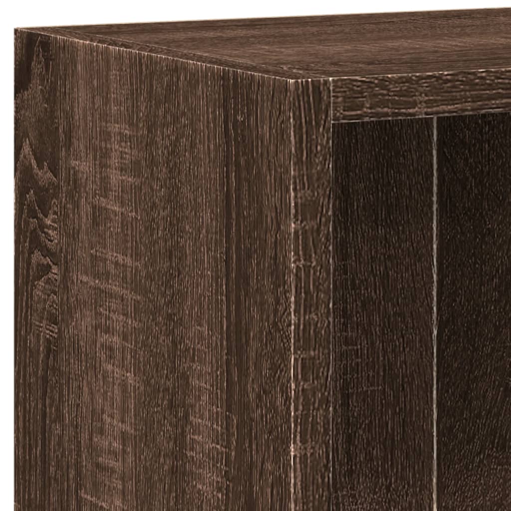 Bokhylle brun eik 60x24x76 cm konstruert tre