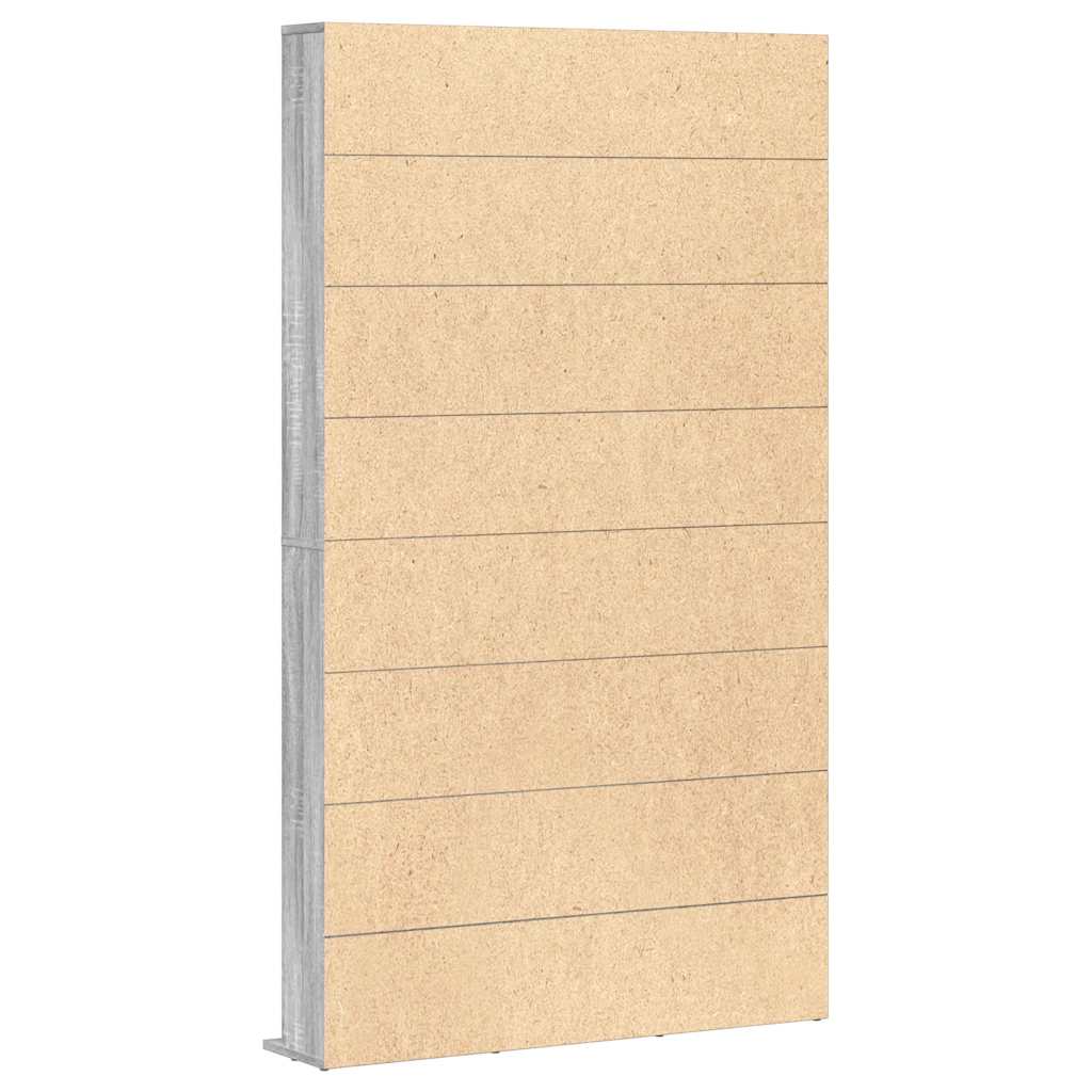 CD-skap grå sonoma 102x23x177,5 cm konstruert tre