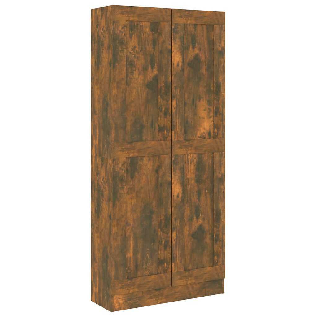 Bokhylle røkt eik 82,5x30,5x185,5 cm konstruert tre