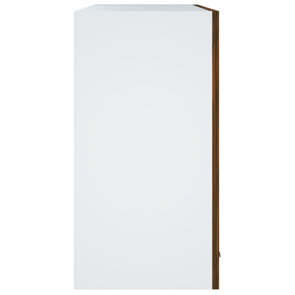 Vegghengt glasskap "Lyon" røkt eik 60x31x60 cm konstruert tre