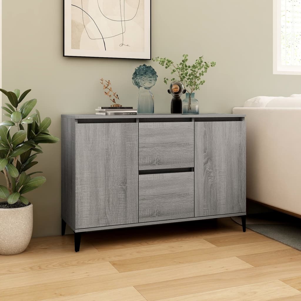 Skjenk grå sonoma 102x35x70 cm konstruert tre