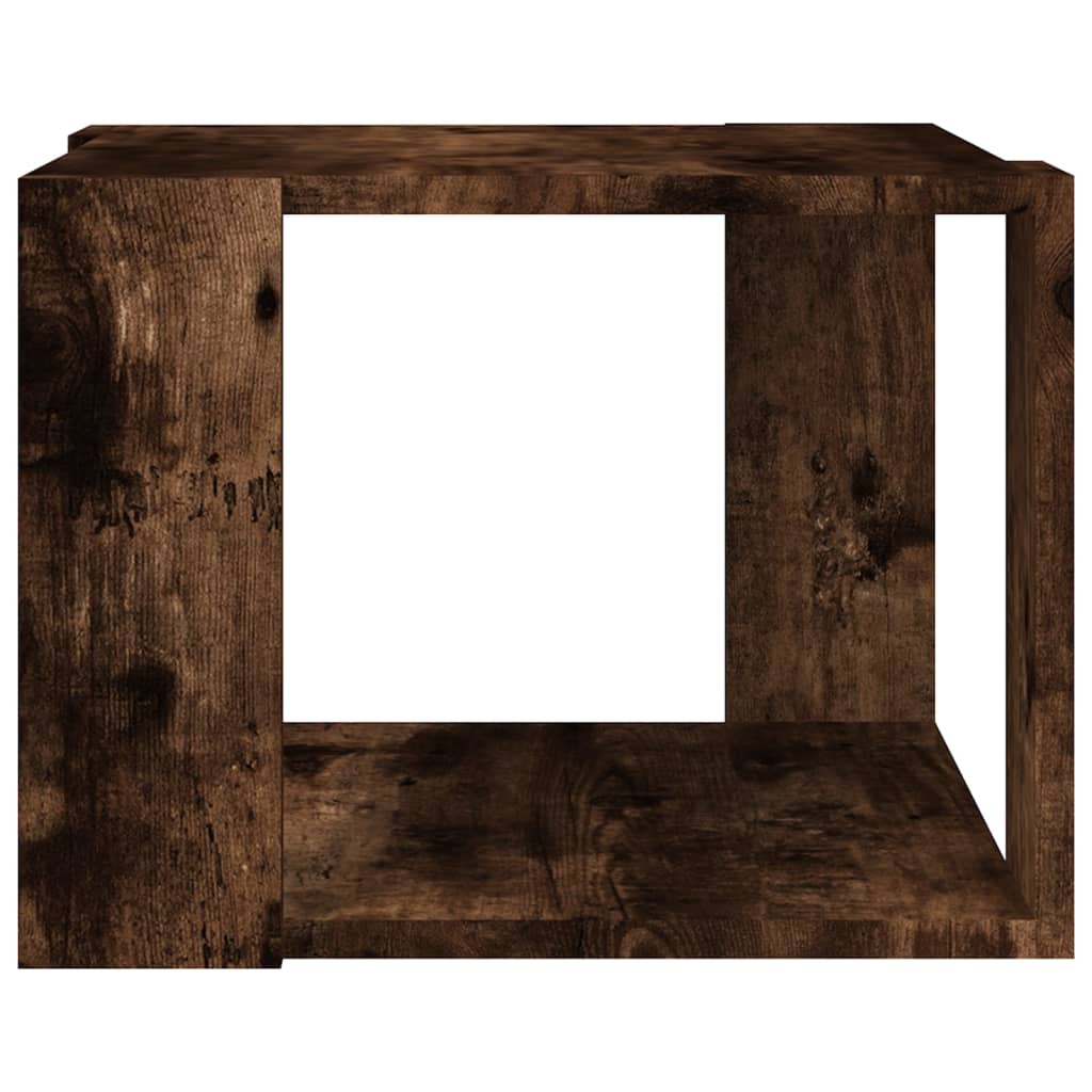 Salongbord røkt eik 40x40x30 cm konstruert tre