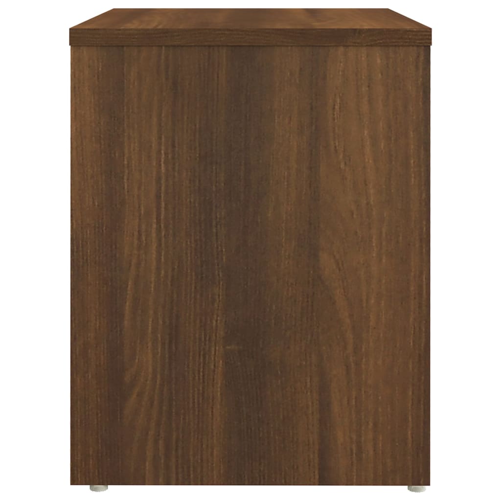 Nattbord 2 stk brun eik 40x30x40 cm konstruert tre