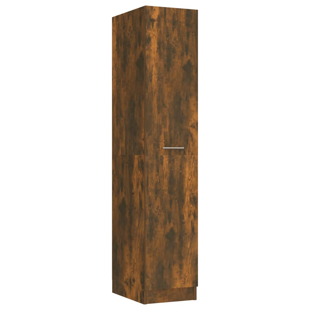 Apotekskap røkt eik 30x42,5x150 cm konstruert tre
